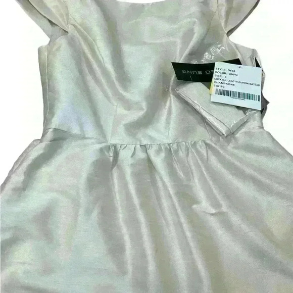 Alfred Sung D570 Champagne Cap Sleeve Dress - Picture 5 of 8